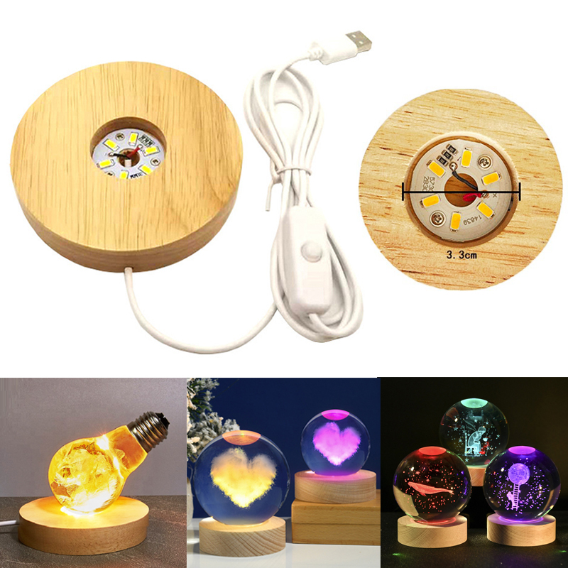 Resin Art And Wood - Wyświetlacz z żywicy Okrągłe drewno Kolorowe