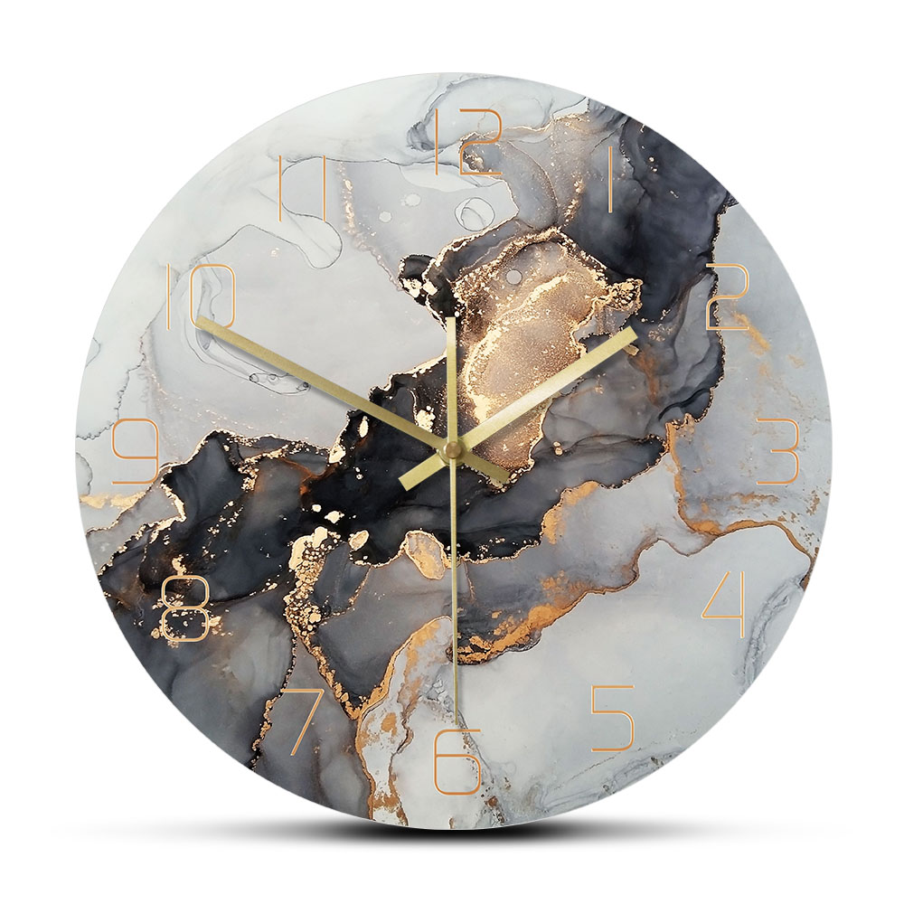 Resin Art Wall Clock - Abstrakcyjny zegar ścienny z nadrukiem atramentu