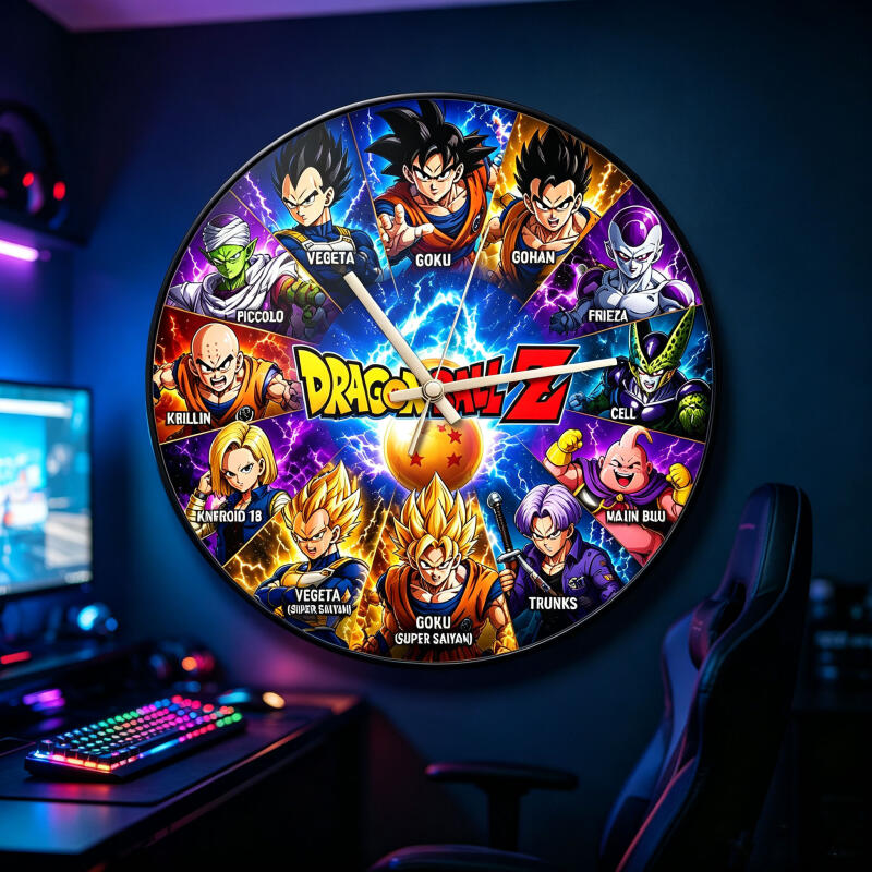 Resin Art Wall Clock - Zegar Ścienny Okrągły Anime Dragon Ball