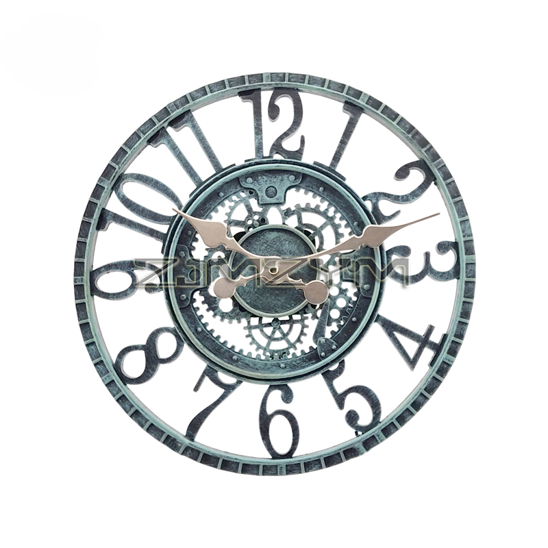 Resin Art Wall Clock - 12-calowy wewnętrzny/zewnętrzny retro wodoodporny zegar ścienny