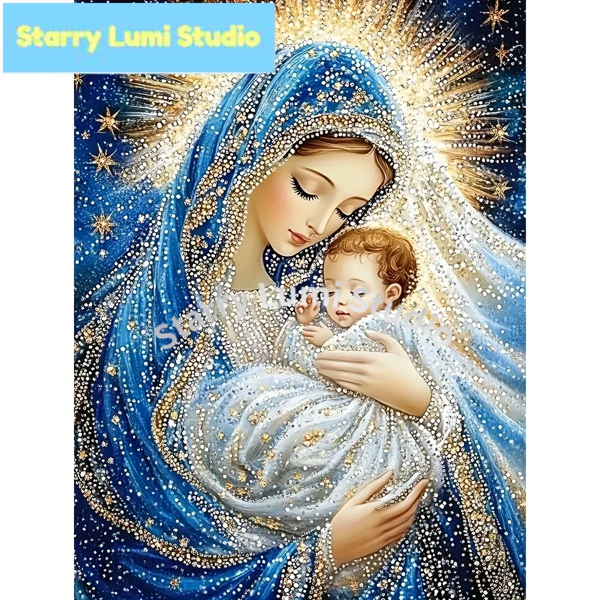 Resin Art Mary - 5D DIY Obraz Diamentowy Błogosławiona Matką
