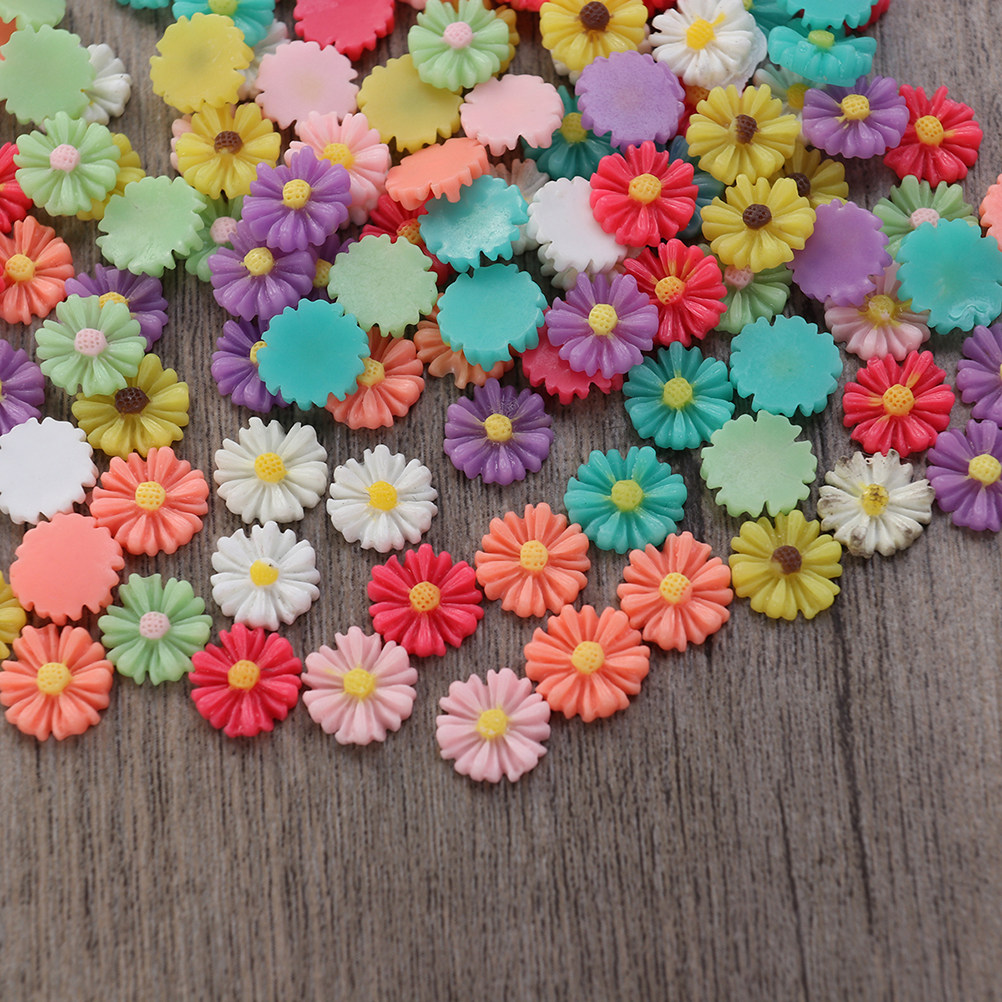 Resin Art And Craft - 200 sztuk, kaboszony w kształcie kwiatów
