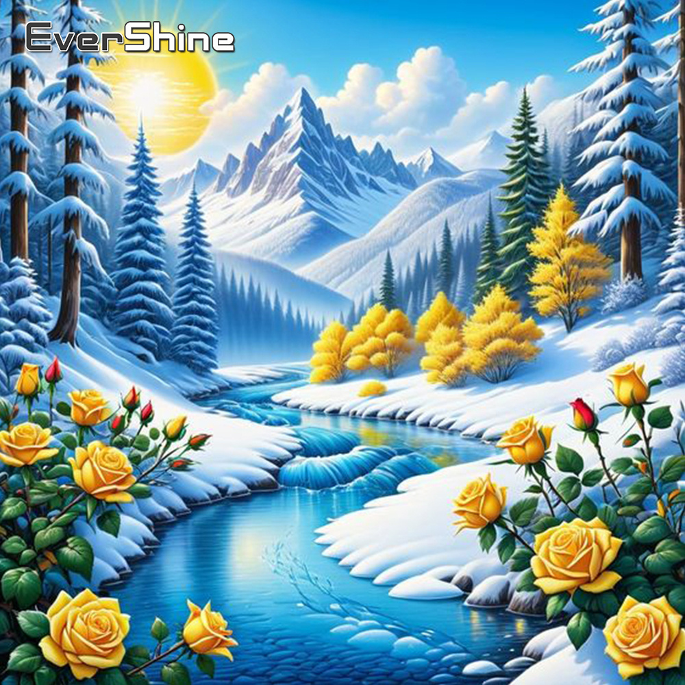 Resin Art Design - Evershine River Diamond Painting Landscape New