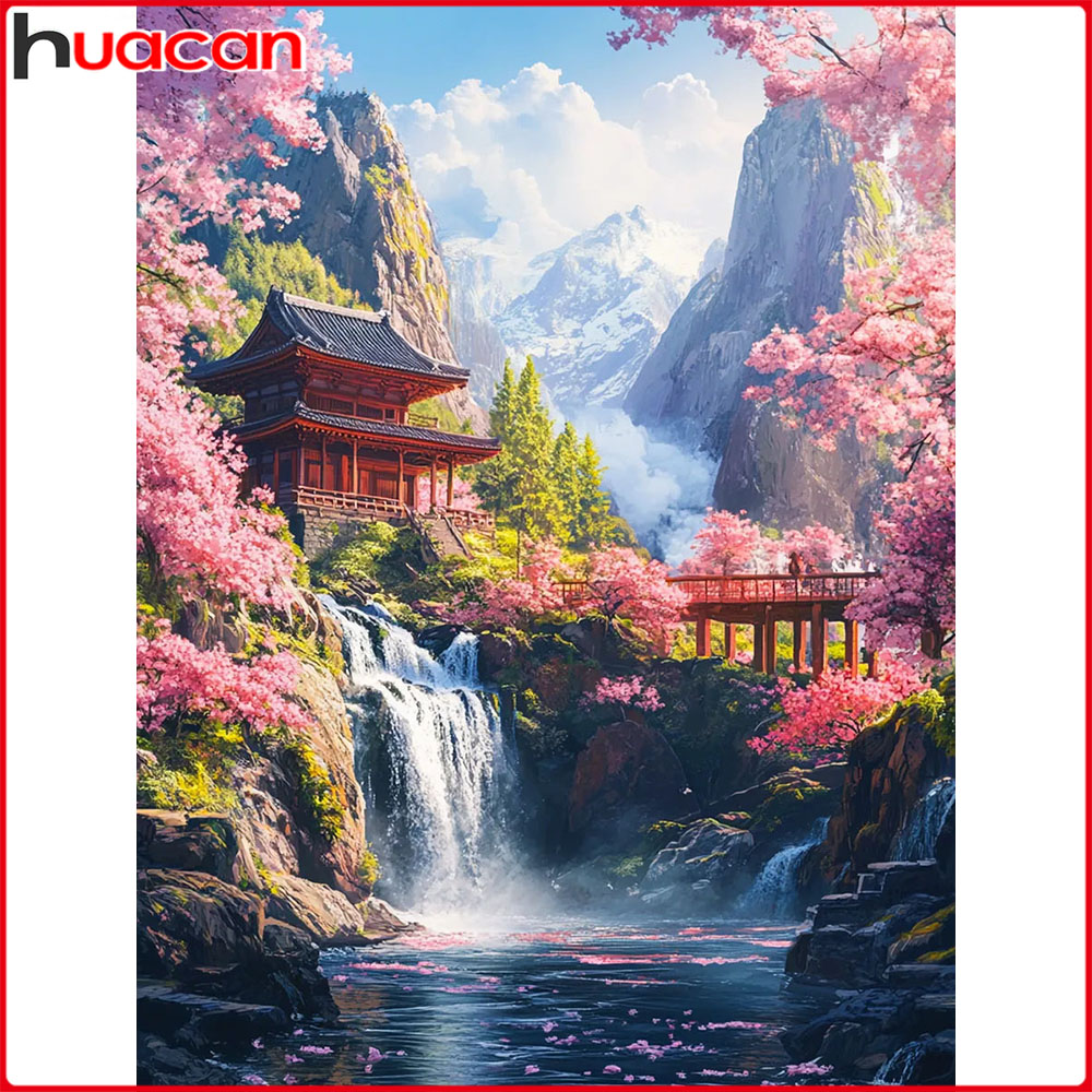 Resin Art Kit For Beginners - Huacan Nowości 2025 Obraz Diamentowy Wodospad