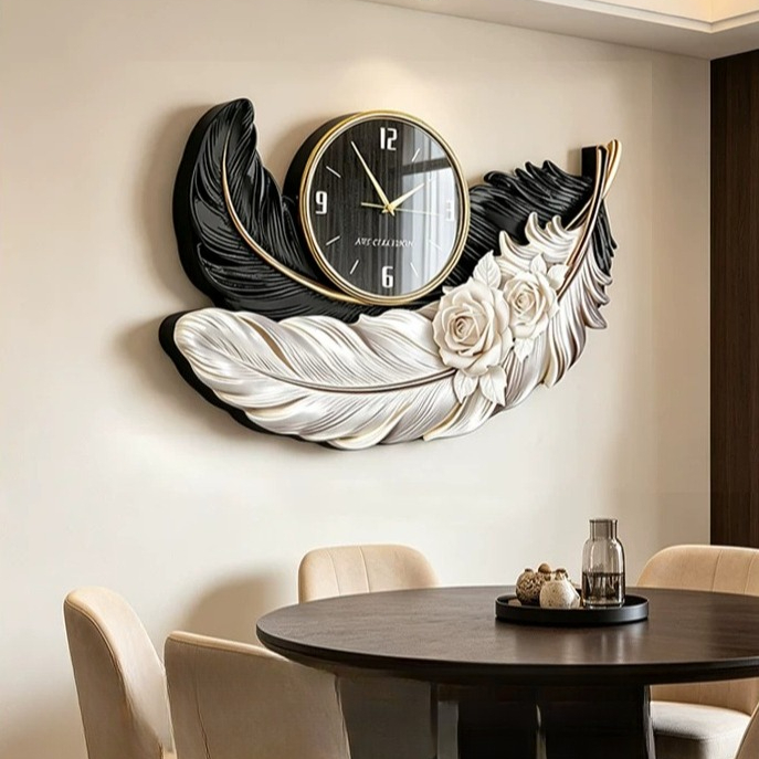 Luksusowy zegar ścienny z piór – Resin Art Wall Clock recenzja i cena