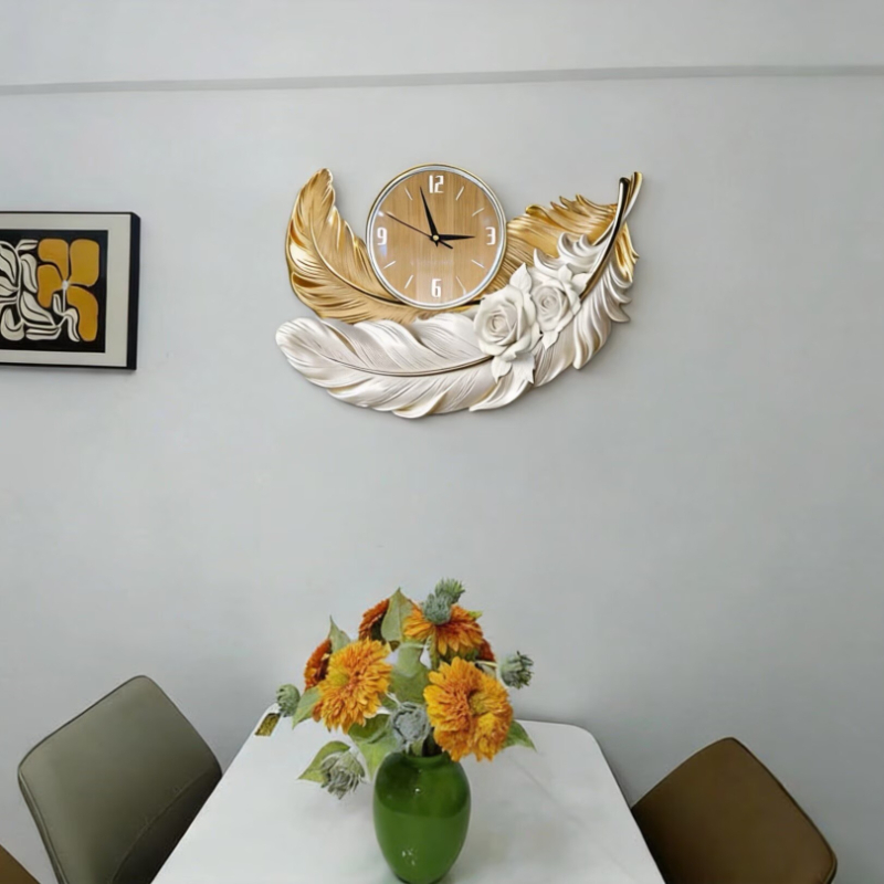 Luksusowy zegar ścienny z piór – Resin Art Wall Clock recenzja i cena