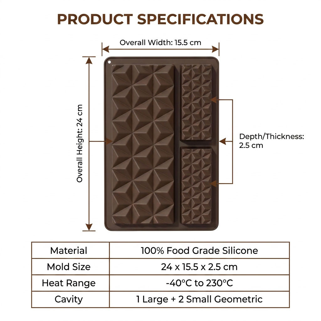 Forma silikonowa 2 w 1 na czek – Tray Mold Rectangle recenzja i cena
